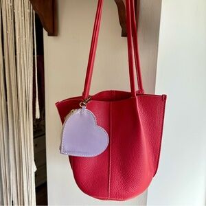 PORTLAND LEATHER Classic Sugar Devan with Lavender Heart Pouch